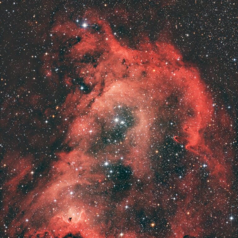 IC 1848 a LBN 705 (NGC 1491)